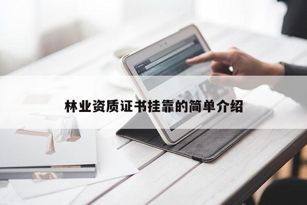 林業資質證書掛靠的簡單介紹