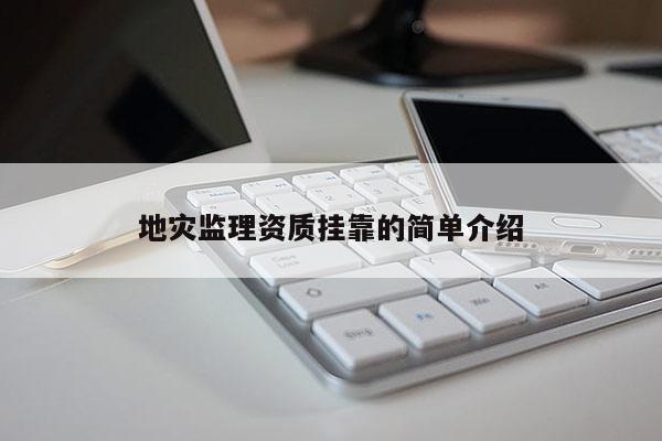 地災監理資質掛靠的簡單介紹
