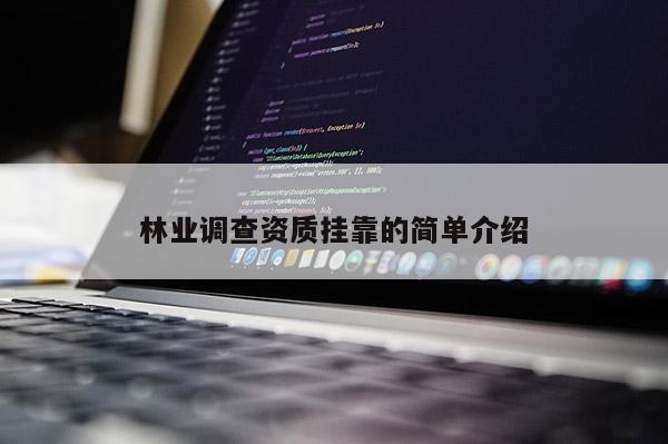 林業調查資質掛靠的簡單介紹