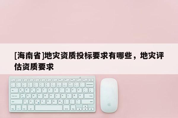 [海南省]地災資質投標要求有哪些，地災評估資質要求