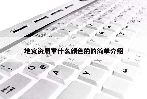 地災(zāi)資質(zhì)章什么顏色的的簡單介紹