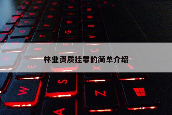 林業資質掛靠的簡單介紹