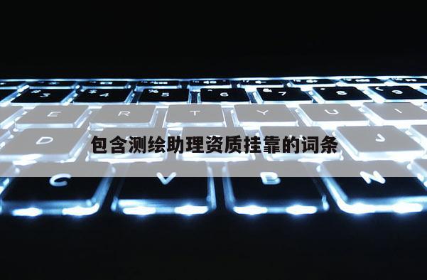 包含測繪助理資質掛靠的詞條