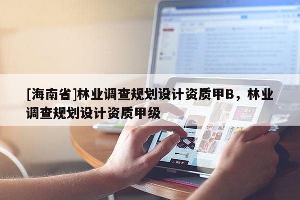 [海南省]林業調查規劃設計資質甲B，林業調查規劃設計資質甲級