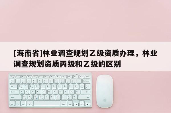 [海南省]林業調查規劃乙級資質辦理，林業調查規劃資質丙級和乙級的區別