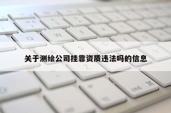 關于測繪公司掛靠資質違法嗎的信息