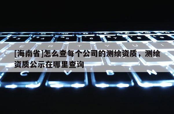 [海南省]怎么查每個公司的測繪資質，測繪資質公示在哪里查詢