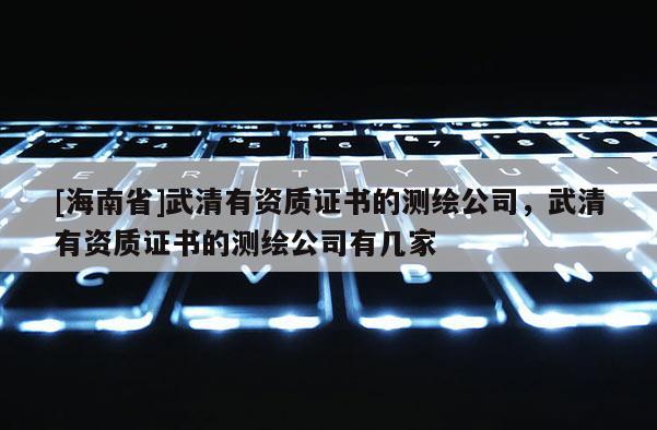 [海南省]武清有資質證書的測繪公司，武清有資質證書的測繪公司有幾家